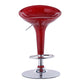 Contemporary Metal Barstool Plastic Low Back Counter Stool with Footrest for Bar