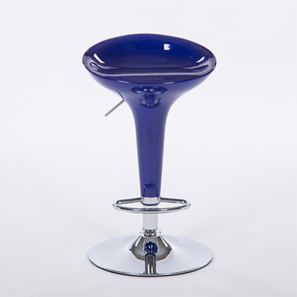 Contemporary Metal Barstool Plastic Low Back Counter Stool with Footrest for Bar