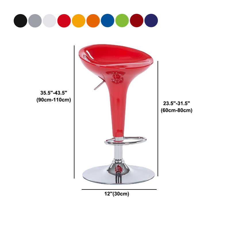 Tabouret de comptoir arrière en plastique en plastique en plastique en plastique avec repose-pieds pour barre