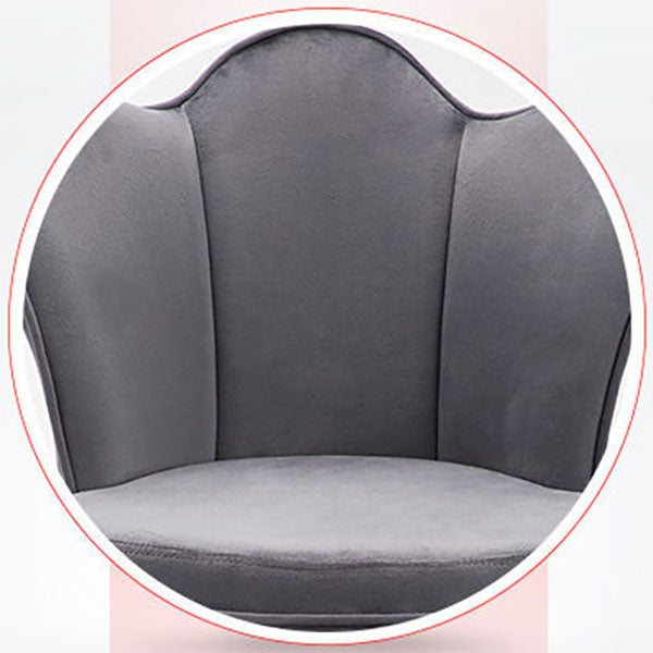 Scandinavian Metal Barstool Velvet Low Back Stool with Footrest for Bar Clearhalo 'Bar Furniture' 'Bar Stools' 'bar_stools' 'furn' 'furn_bar_stools' 'Furniture' 'Kitchen & Dining Furniture' 6038991