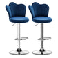 Scandinavian Metal Barstool Velvet Low Back Stool with Footrest for Bar Blue 2 Piece Set Clearhalo 'Bar Furniture' 'Bar Stools' 'bar_stools' 'furn' 'furn_bar_stools' 'Furniture' 'Kitchen & Dining Furniture' 6039008