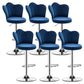 Scandinavian Metal Barstool Velvet Low Back Stool with Footrest for Bar Blue 6 Piece Set Clearhalo 'Bar Furniture' 'Bar Stools' 'bar_stools' 'furn' 'furn_bar_stools' 'Furniture' 'Kitchen & Dining Furniture' 6039010