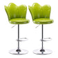Scandinavian Metal Barstool Velvet Low Back Stool with Footrest for Bar Green 2 Piece Set Clearhalo 'Bar Furniture' 'Bar Stools' 'bar_stools' 'furn' 'furn_bar_stools' 'Furniture' 'Kitchen & Dining Furniture' 6039013