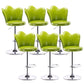Scandinavian Metal Barstool Velvet Low Back Stool with Footrest for Bar Green 6 Piece Set Clearhalo 'Bar Furniture' 'Bar Stools' 'bar_stools' 'furn' 'furn_bar_stools' 'Furniture' 'Kitchen & Dining Furniture' 6039015