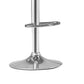 Scandinavian Metal Barstool Fabric Counter Stool with Chrome Base