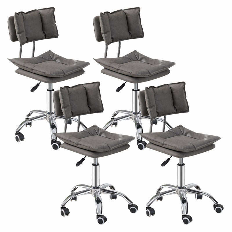 Scandinavian Metal Barstool Fabric Counter Stool with Chrome Base