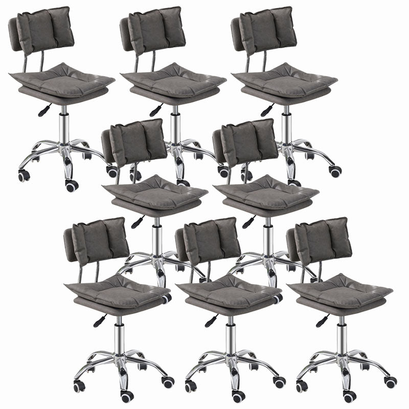 Scandinavian Metal Barstool Fabric Counter Stool with Chrome Base