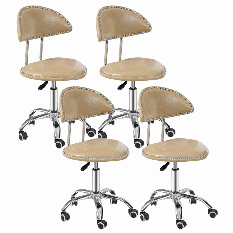 Scandinavian Metal Barstool Fabric Counter Stool with Chrome Base