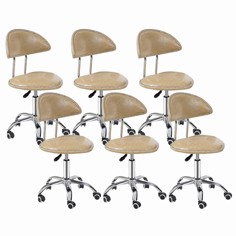 Scandinavian Metal Barstool Fabric Counter Stool with Chrome Base