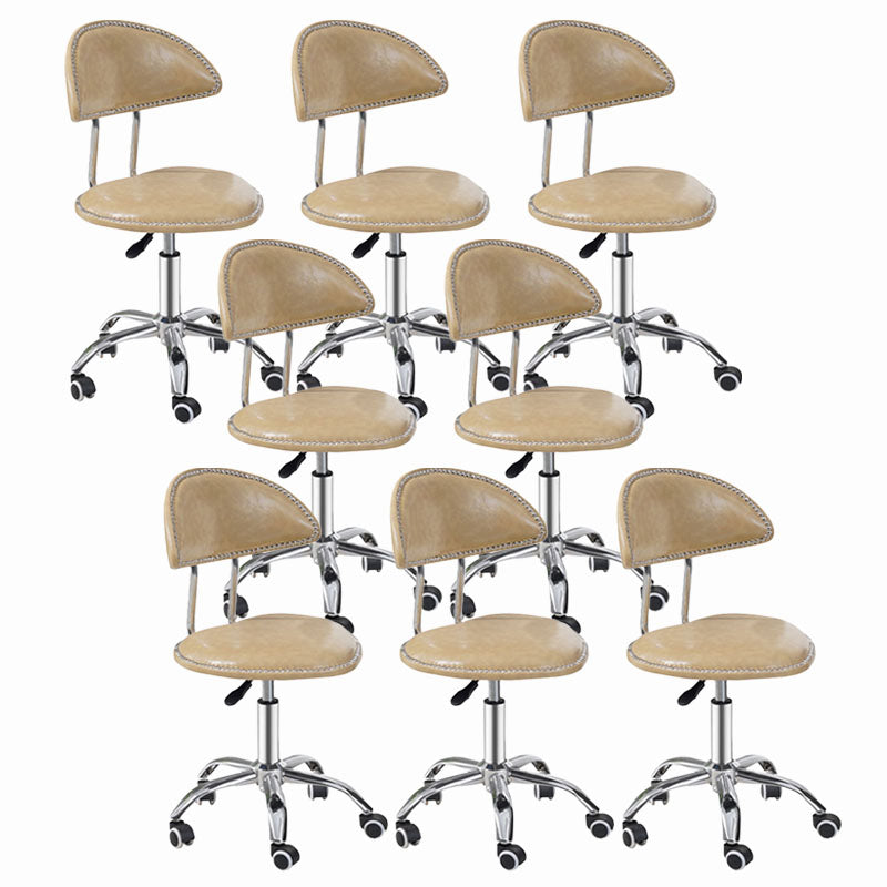 Scandinavian Metal Barstool Fabric Counter Stool with Chrome Base