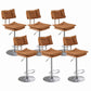 Scandinavian Metal Barstool Fabric Counter Stool with Chrome Base