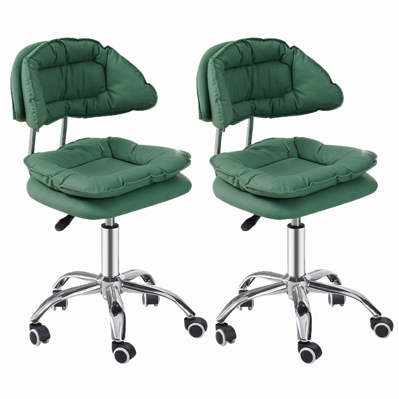 Scandinavian Metal Barstool Fabric Counter Stool with Chrome Base