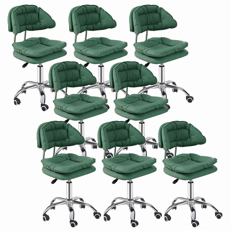 Scandinavian Metal Barstool Fabric Counter Stool with Chrome Base