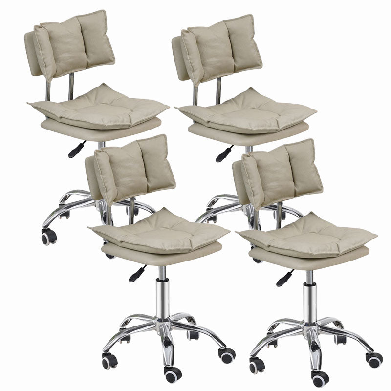 Scandinavian Metal Barstool Fabric Counter Stool with Chrome Base