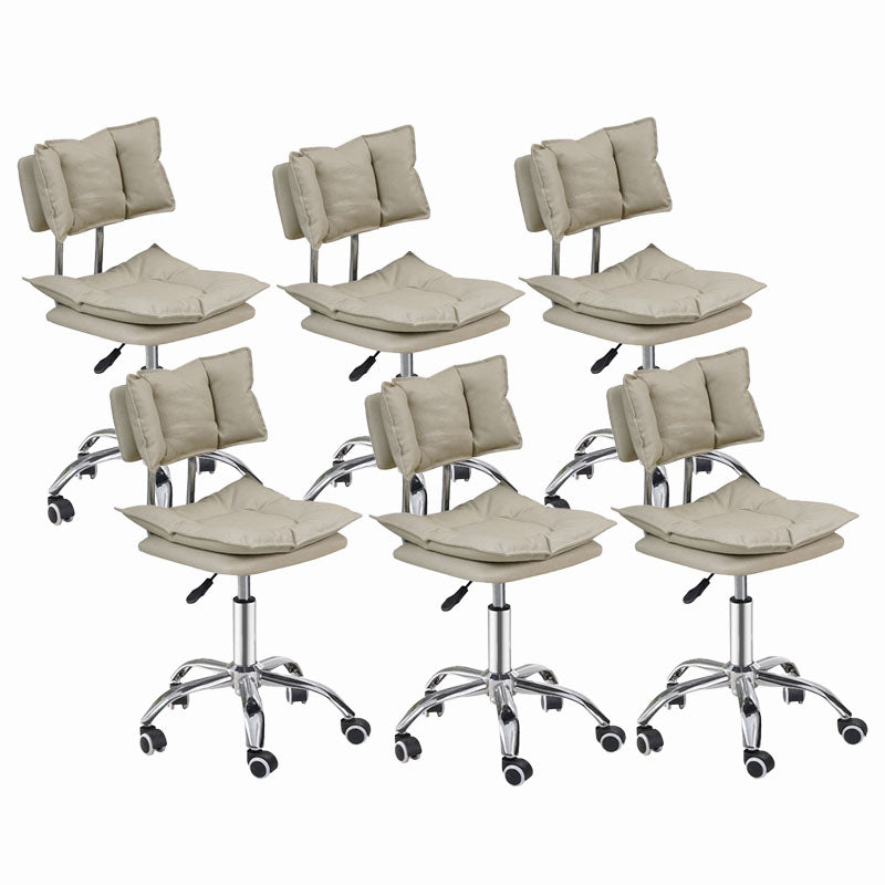 Scandinavian Metal Barstool Fabric Counter Stool with Chrome Base