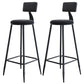 Scandinavian Metal Barstool Velvet Stool in Matte Finish for Indoor