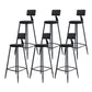 Scandinavian Metal Barstool Velvet Stool in Matte Finish for Indoor