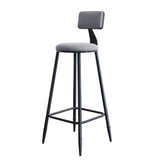 Scandinavian Metal Barstool Velvet Stool in Matte Finish for Indoor