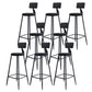 Scandinavian Metal Barstool Velvet Stool in Matte Finish for Indoor