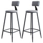 Scandinavian Metal Barstool Velvet Stool in Matte Finish for Indoor