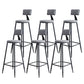 Scandinavian Metal Barstool Velvet Stool in Matte Finish for Indoor