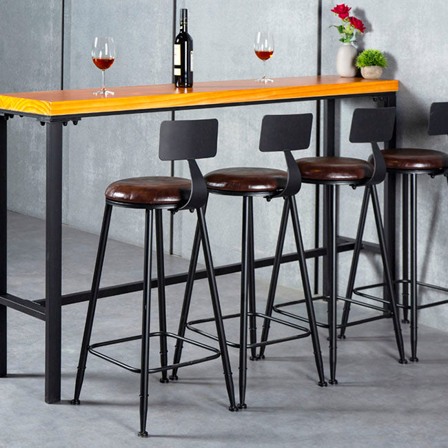 Scandinavian Metal Barstool Velvet Stool in Matte Finish for Indoor