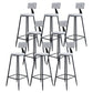 Scandinavian Metal Barstool Velvet Stool in Matte Finish for Indoor