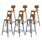 Scandinavian Metal Barstool Velvet Stool in Matte Finish for Indoor