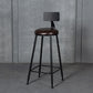 Scandinavian Metal Barstool Velvet Stool in Matte Finish for Indoor