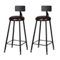Scandinavian Metal Barstool Velvet Stool in Matte Finish for Indoor