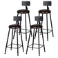 Scandinavian Metal Barstool Velvet Stool in Matte Finish for Indoor