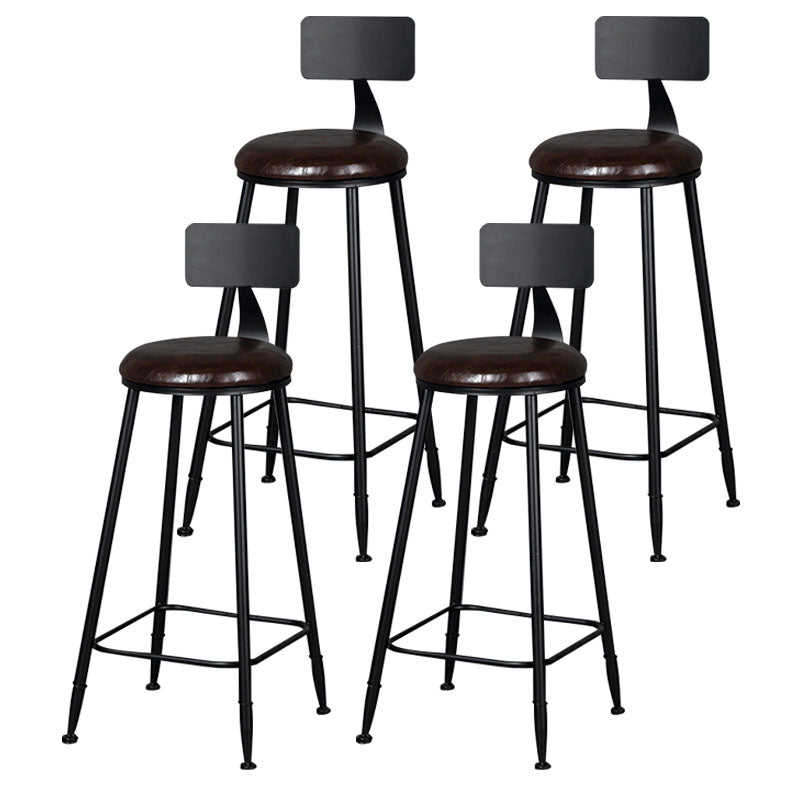 Scandinavian Metal Barstool Velvet Stool in Matte Finish for Indoor