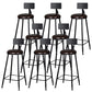 Scandinavian Metal Barstool Velvet Stool in Matte Finish for Indoor