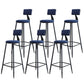 Scandinavian Metal Barstool Velvet Stool in Matte Finish for Indoor