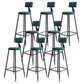 Scandinavian Metal Barstool Velvet Stool in Matte Finish for Indoor