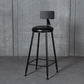 Scandinavian Metal Barstool Velvet Stool in Matte Finish for Indoor