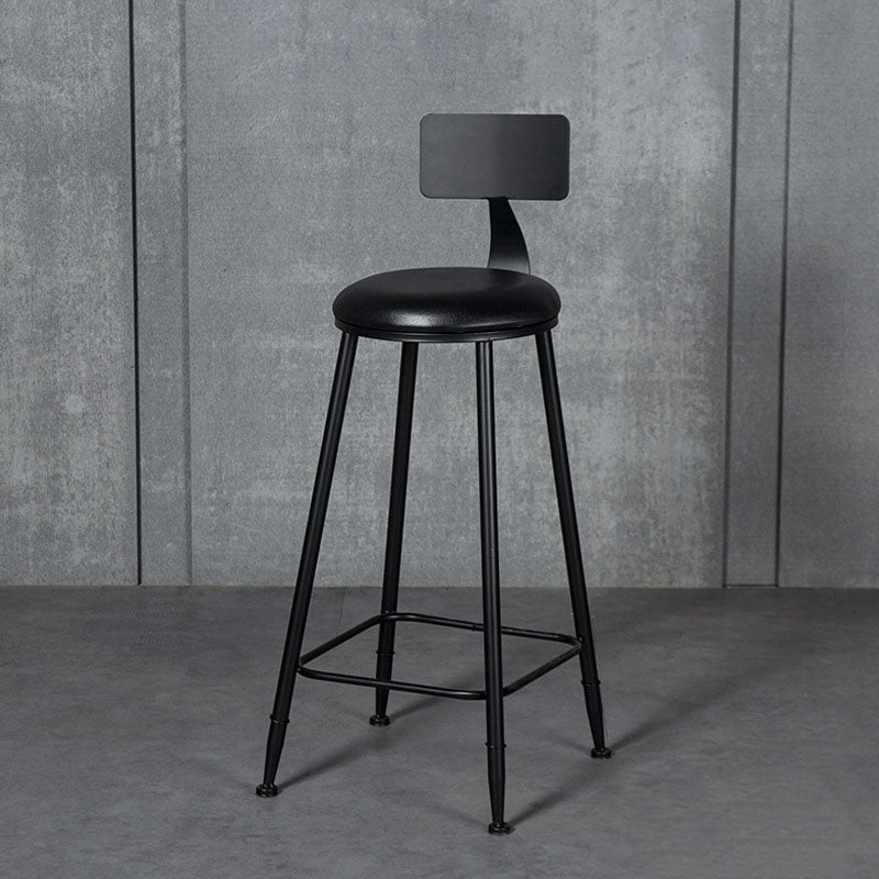 Scandinavian Metal Barstool Velvet Stool in Matte Finish for Indoor
