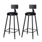 Scandinavian Metal Barstool Velvet Stool in Matte Finish for Indoor
