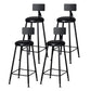 Scandinavian Metal Barstool Velvet Stool in Matte Finish for Indoor