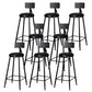 Scandinavian Metal Barstool Velvet Stool in Matte Finish for Indoor