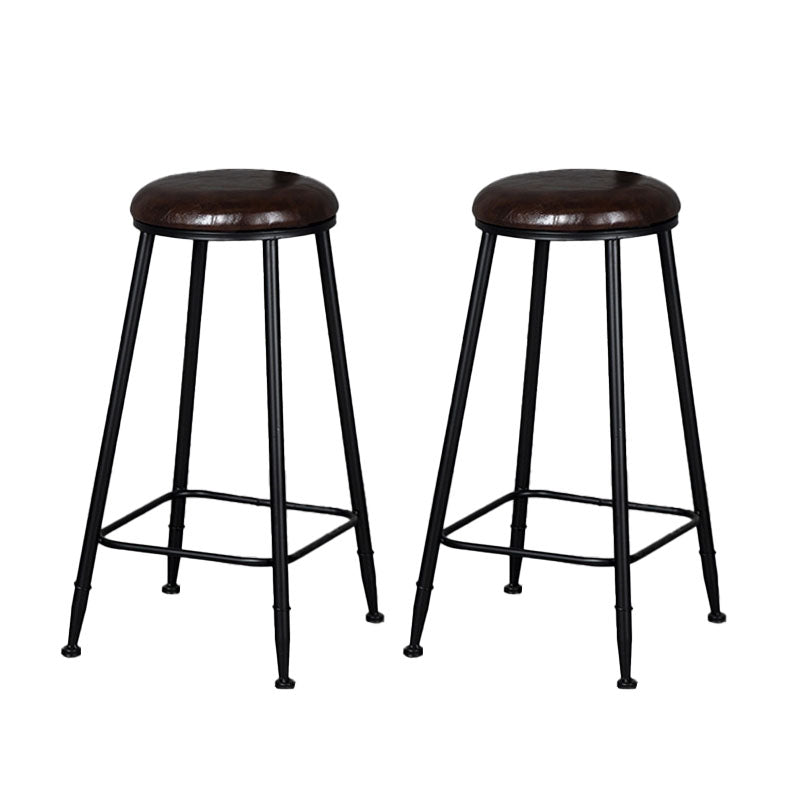 Scandinavian Metal Barstool Velvet Stool in Matte Finish for Indoor