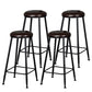 Scandinavian Metal Barstool Velvet Stool in Matte Finish for Indoor