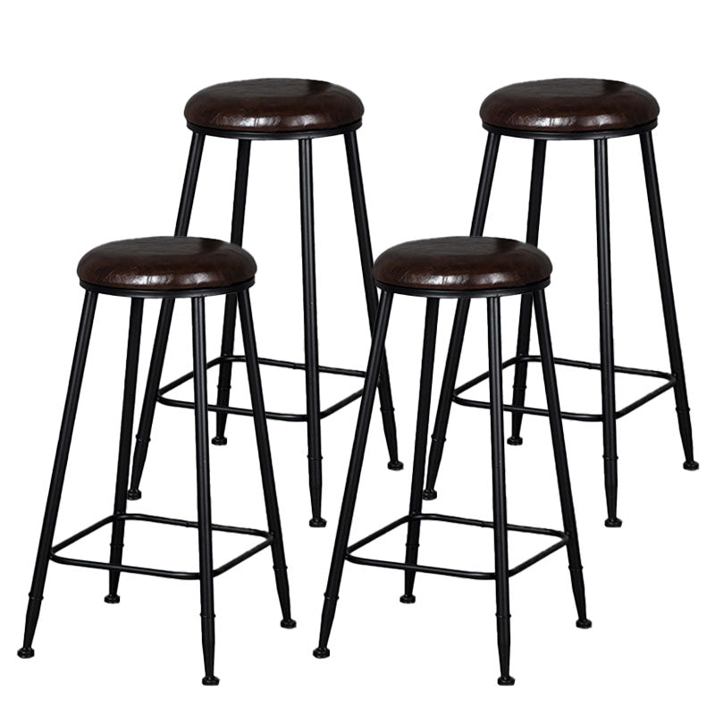 Scandinavian Metal Barstool Velvet Stool in Matte Finish for Indoor