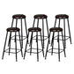 Scandinavian Metal Barstool Velvet Stool in Matte Finish for Indoor