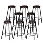 Scandinavian Metal Barstool Velvet Stool in Matte Finish for Indoor