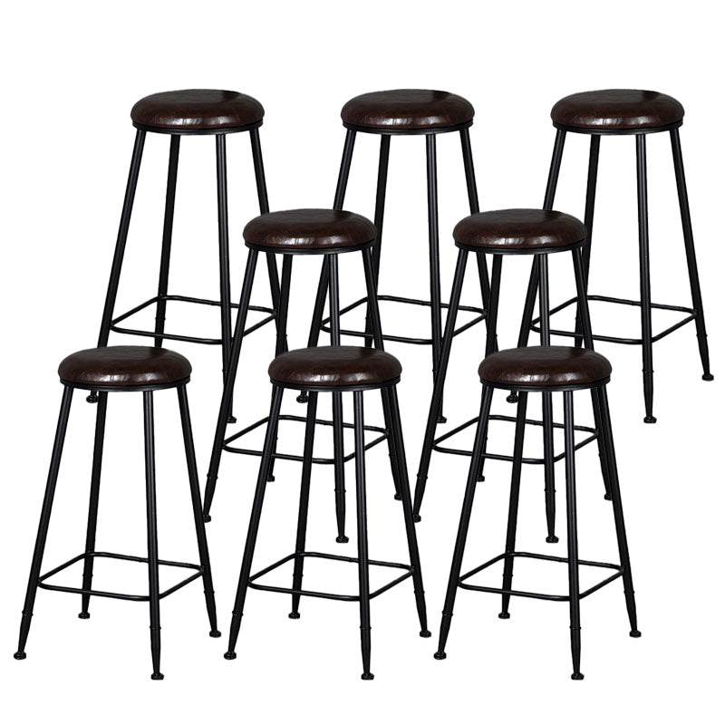 Scandinavian Metal Barstool Velvet Stool in Matte Finish for Indoor