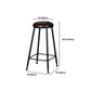 Scandinavian Metal Barstool Velvet Stool in Matte Finish for Indoor