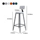 Scandinavian Metal Barstool Velvet Stool in Matte Finish for Indoor