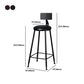Scandinavian Metal Barstool Velvet Stool in Matte Finish for Indoor
