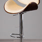 Contemporary Metal Barstool Low Back Faux Leather Footrest Furniture
